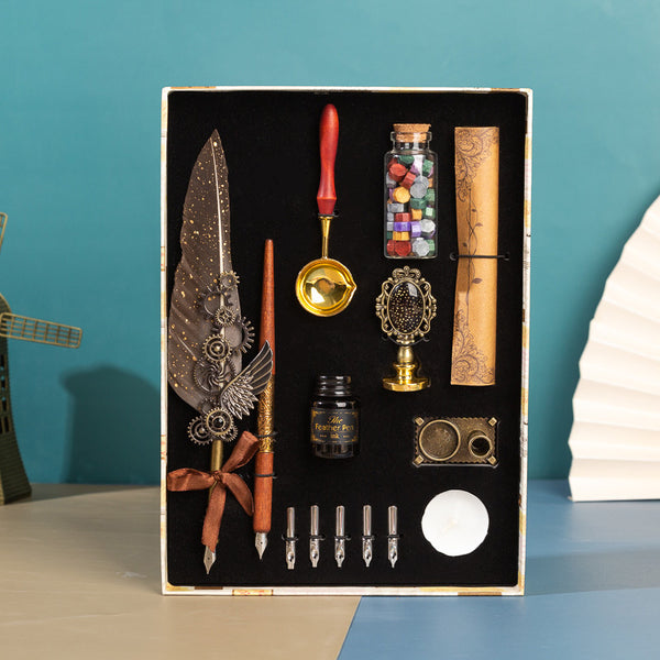 best feather gift set brown