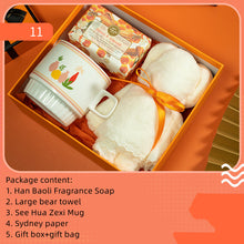 bear towel soap gift set