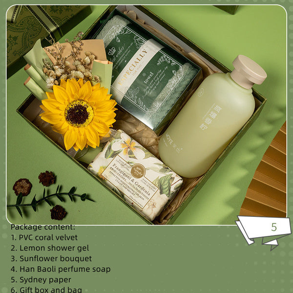 shower gel sunflower gift set